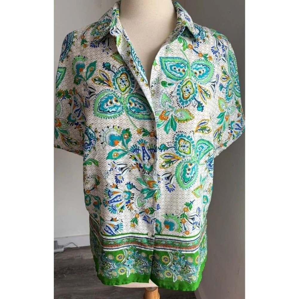 Joie Women’s Paisley Floral Button Down Shirt Size Medium